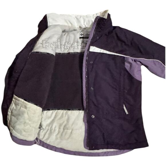 Columbia ladies hooded winter ski jacket purple & white size medium - Picture 6 of 16